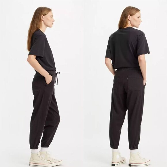 Levi's Black Cotton Off Duty Joggers Pants - Picture 1 of 6